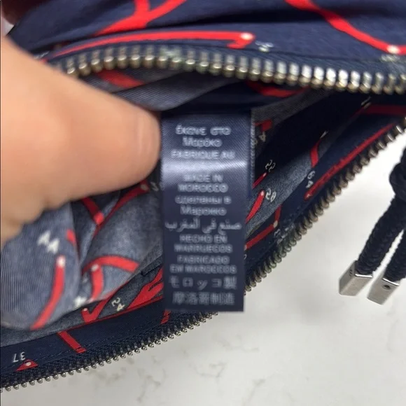 Vilebrequin Navy Blue “Mon Papa” Galaxy Red Limit Edition Pouch